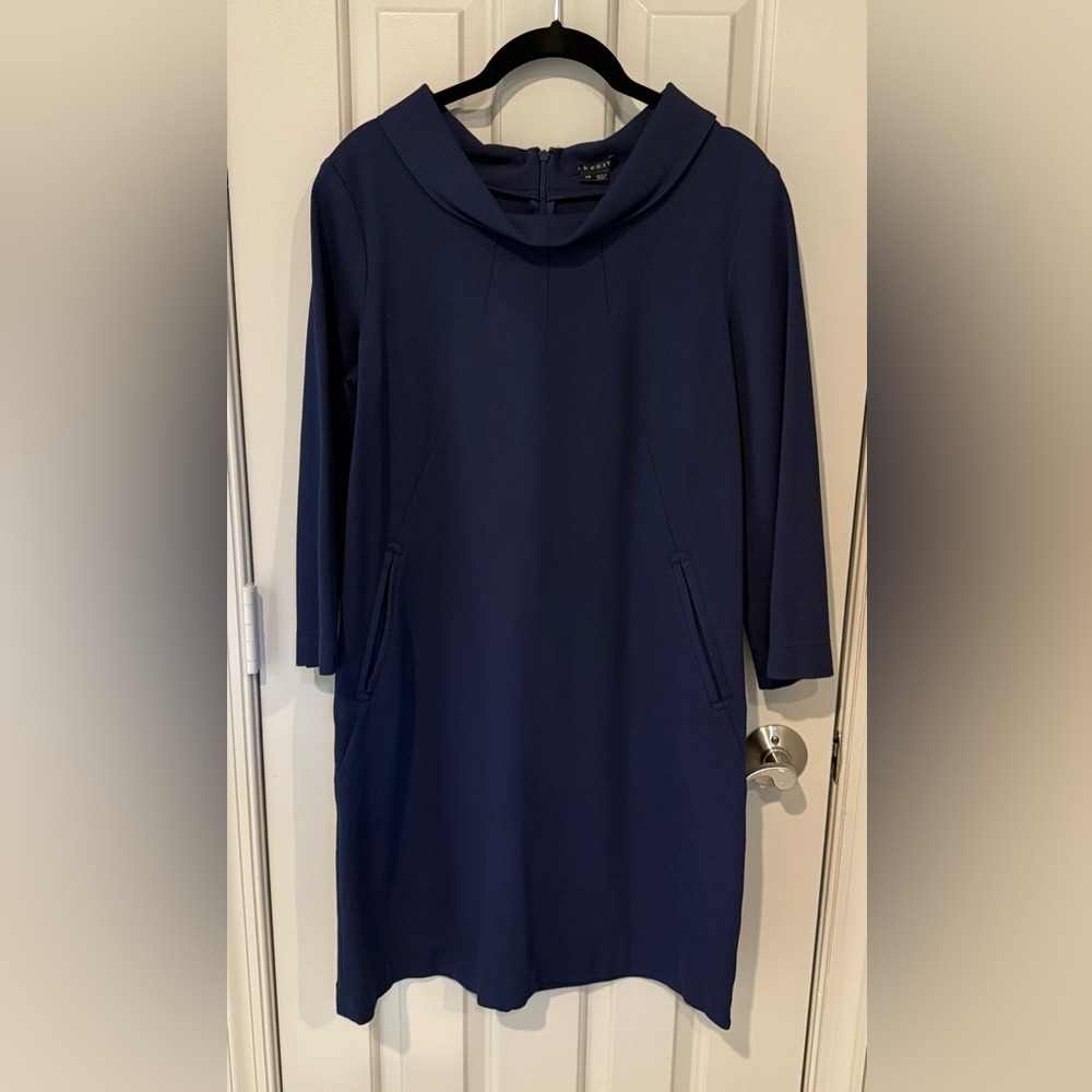 Theory Midnight Blue 60s Style Shift Dress